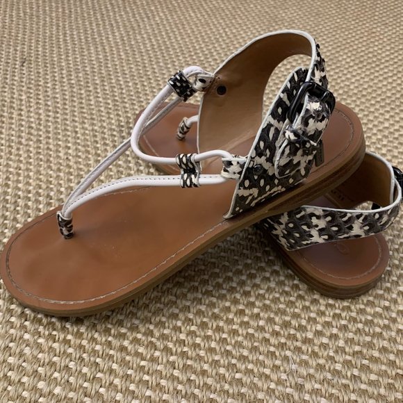 Coach snakeskin print leather sandals - Picture 6 of 11